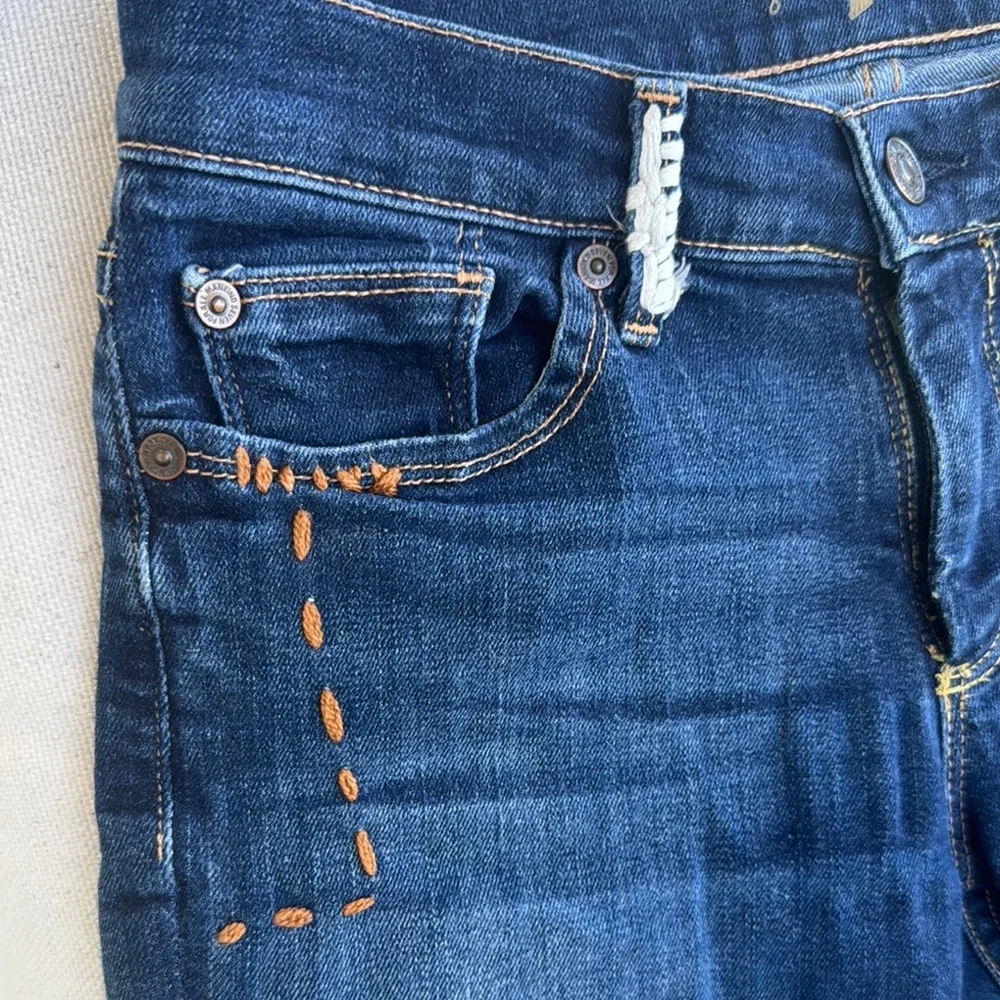 Upcycled Embroidered Denim Shorts • Size 26